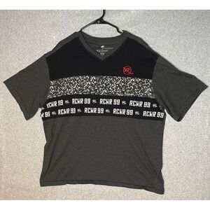 Rocawear T Shirt Mens 3XB V Neck BRand Spell out 99 Short Sleeve HIp Hop 90s Y2K